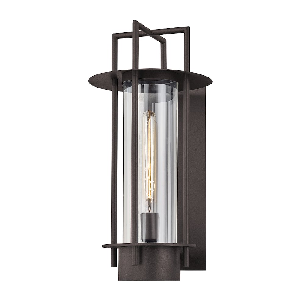 Carroll Park Exterior Wall Sconce, Textured Bronze. Picture 1