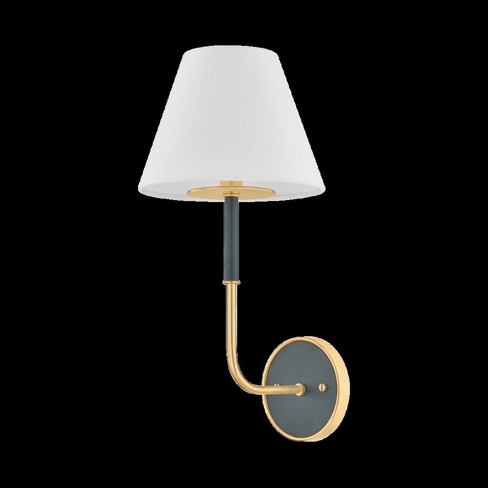 Wedgewood Wall Sconce, Aged Brass. Picture 1