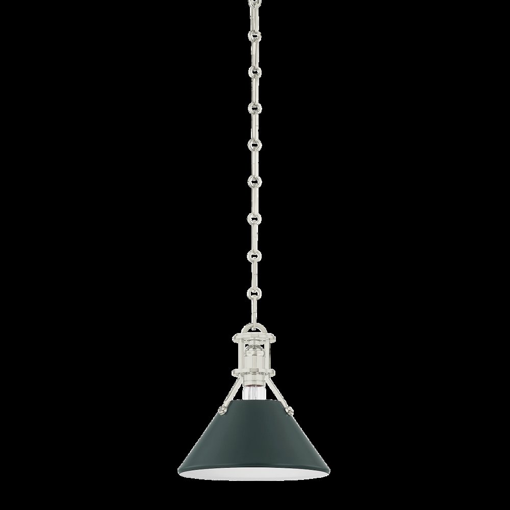 Painted No.2 Pendant, Polished Nickel. Picture 1