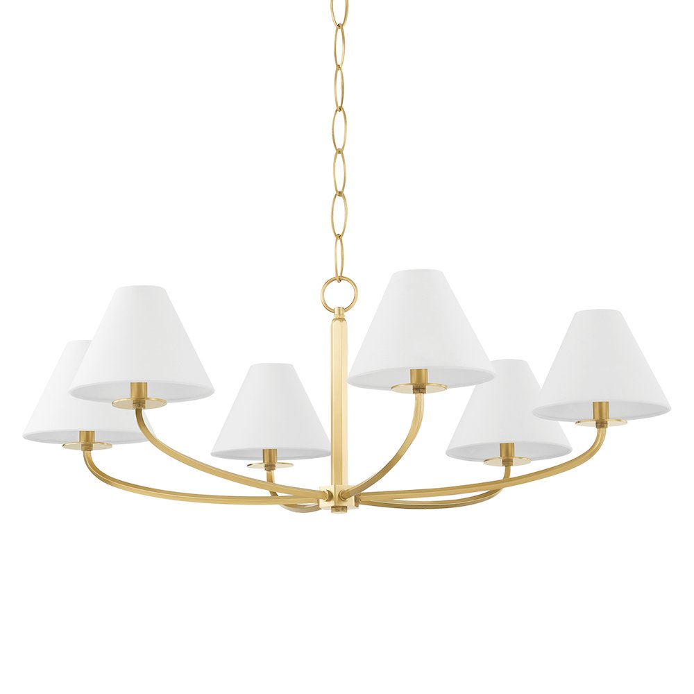 Stacey Chandelier, Aged Brass. Picture 1
