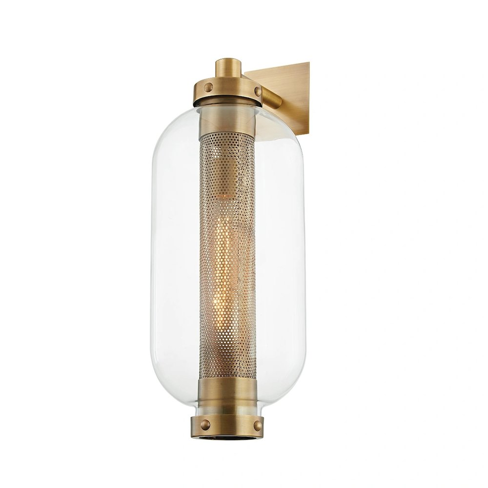 Atwater Wall Sconce In Patina Brass Color. Picture 1
