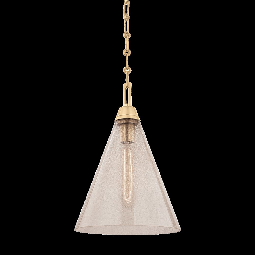 Newbury Pendant, Aged Brass. Picture 1