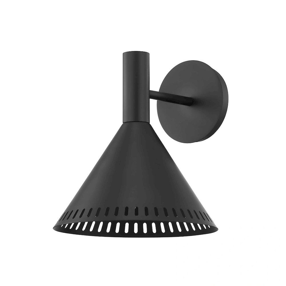 Atticus Wall Sconce In Soft Black Color. Picture 1