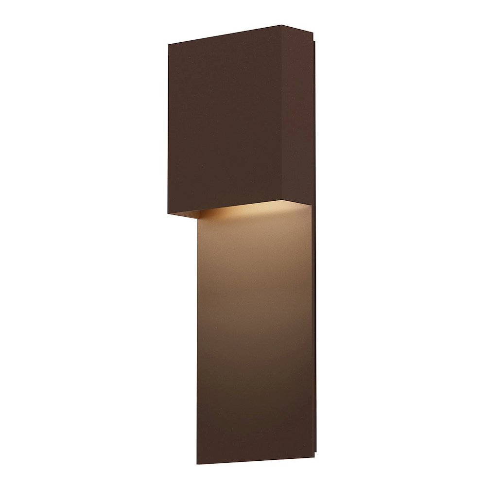 Flat Box Wall Sconce, Textured Bronze. Picture 1