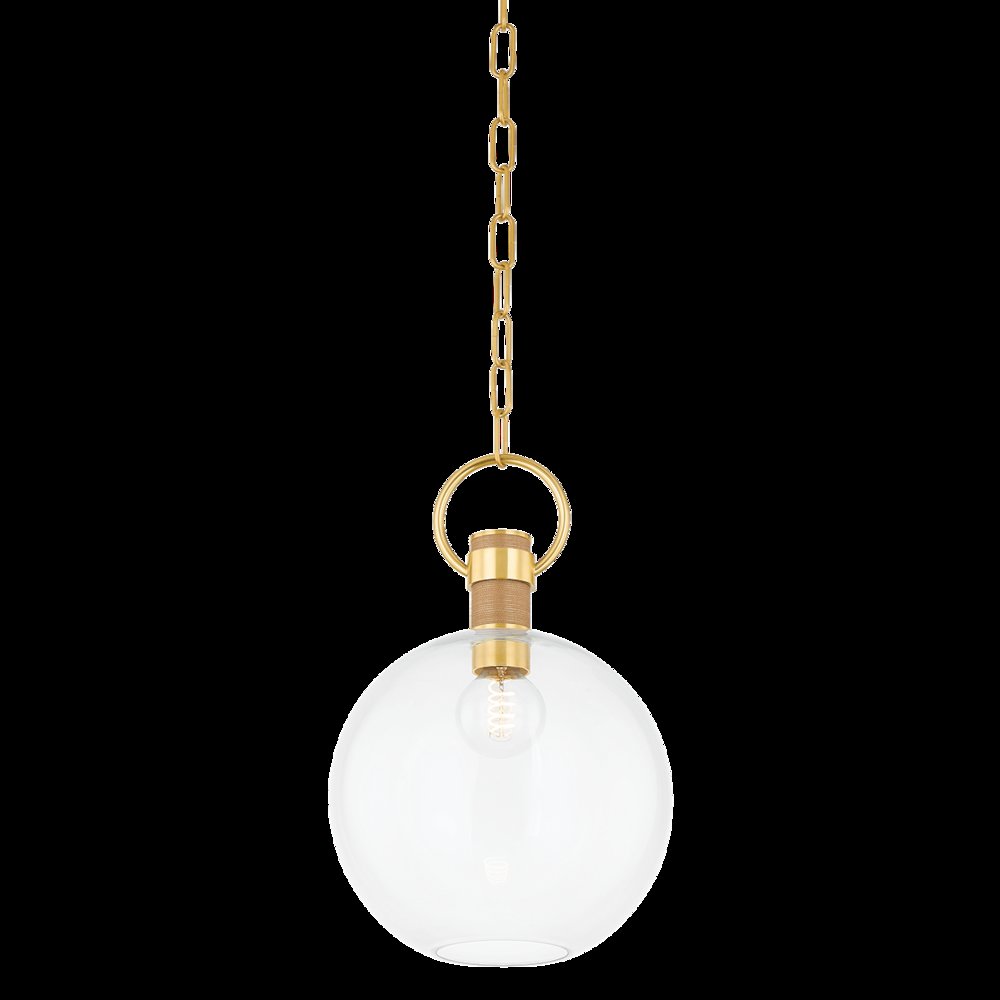 Catrine Pendant, Aged Brass. Picture 1