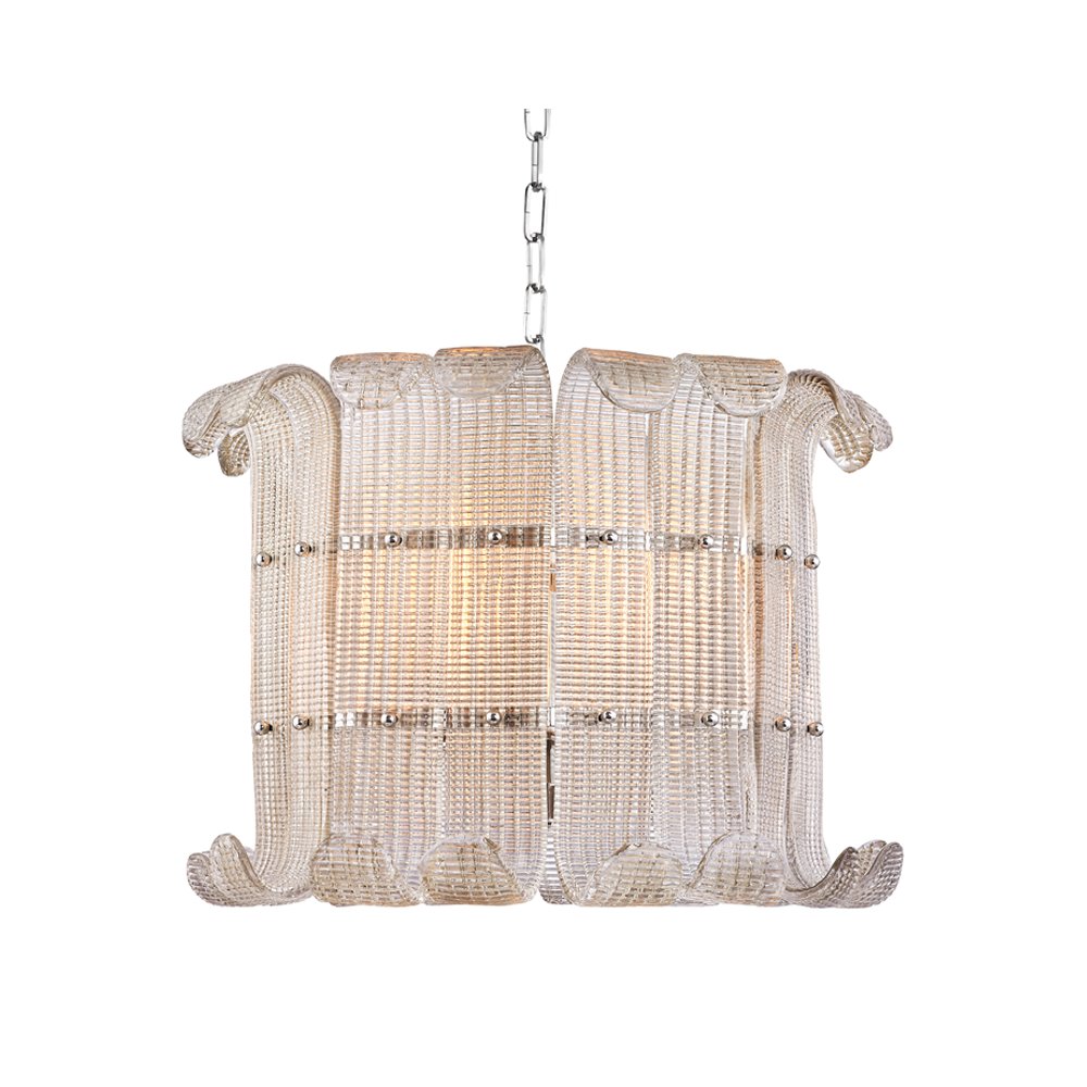 Brasher Chandelier, Polished Nickel. Picture 1