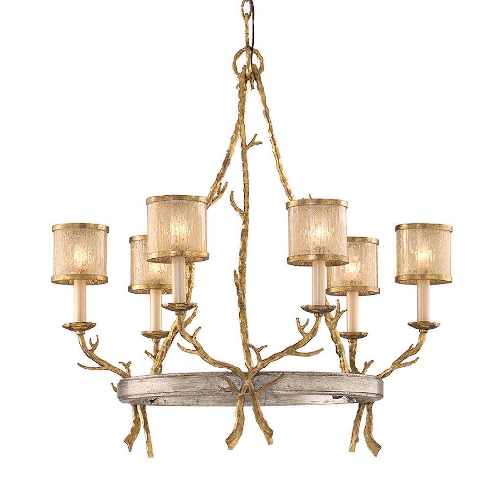Parc Royale Chandelier, Vintage Gold Leaf. Picture 1