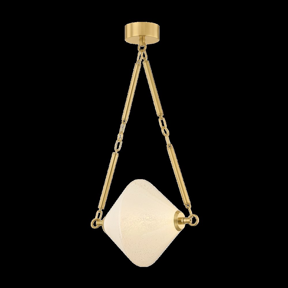 Solara Pendant, Vintage Polished Brass. Picture 1
