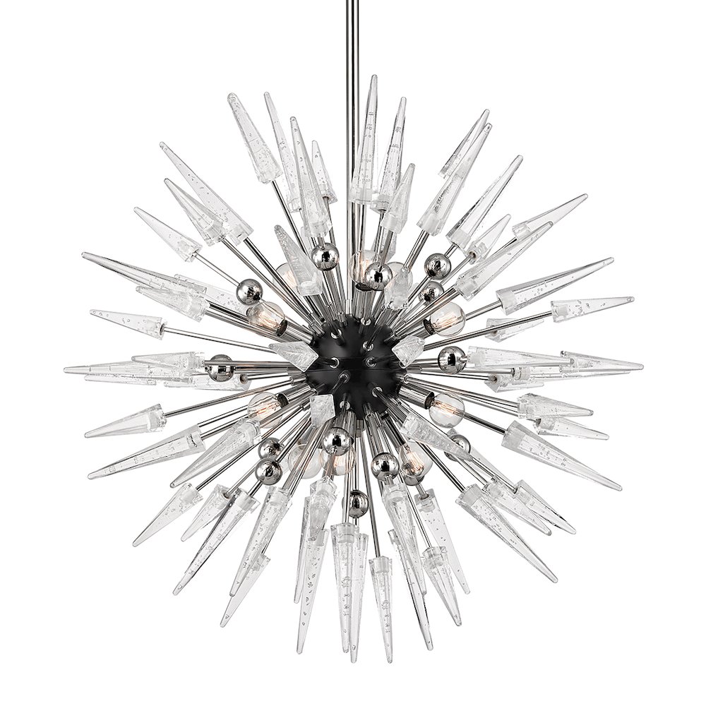 Sparta Chandelier, Polished Nickel. Picture 1