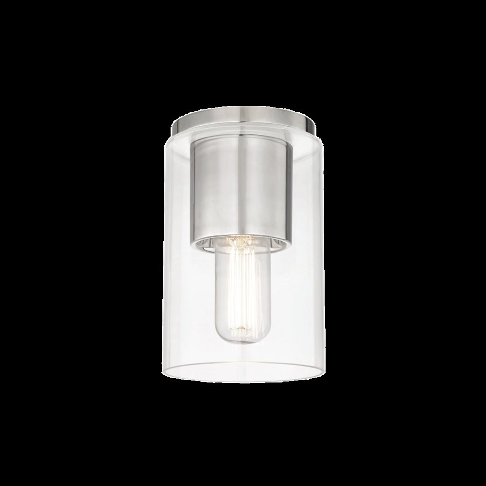 Lula Flush Mount, Polished Nickel. Picture 1