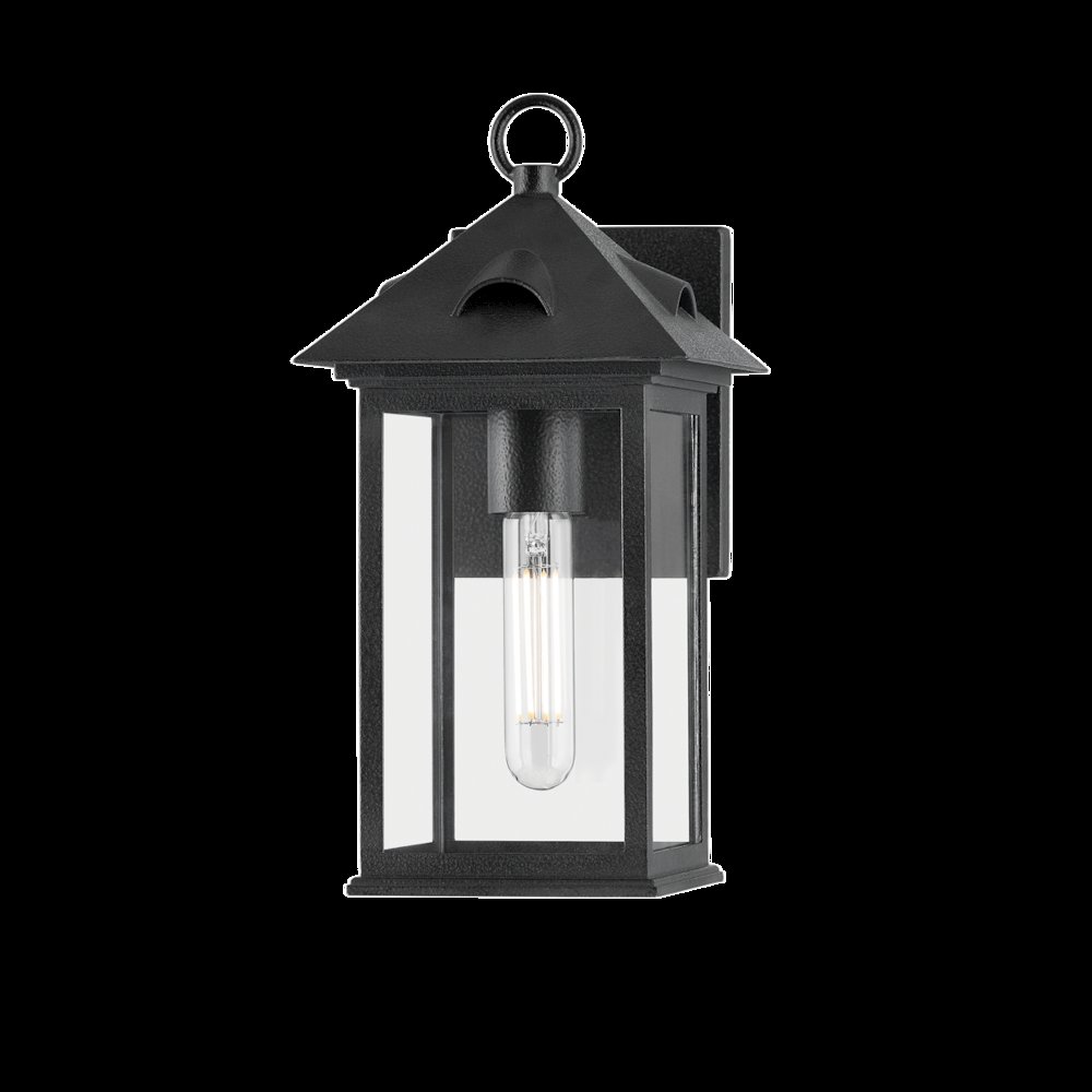 Corning Exterior Wall Sconce, Forged Iron. Picture 1