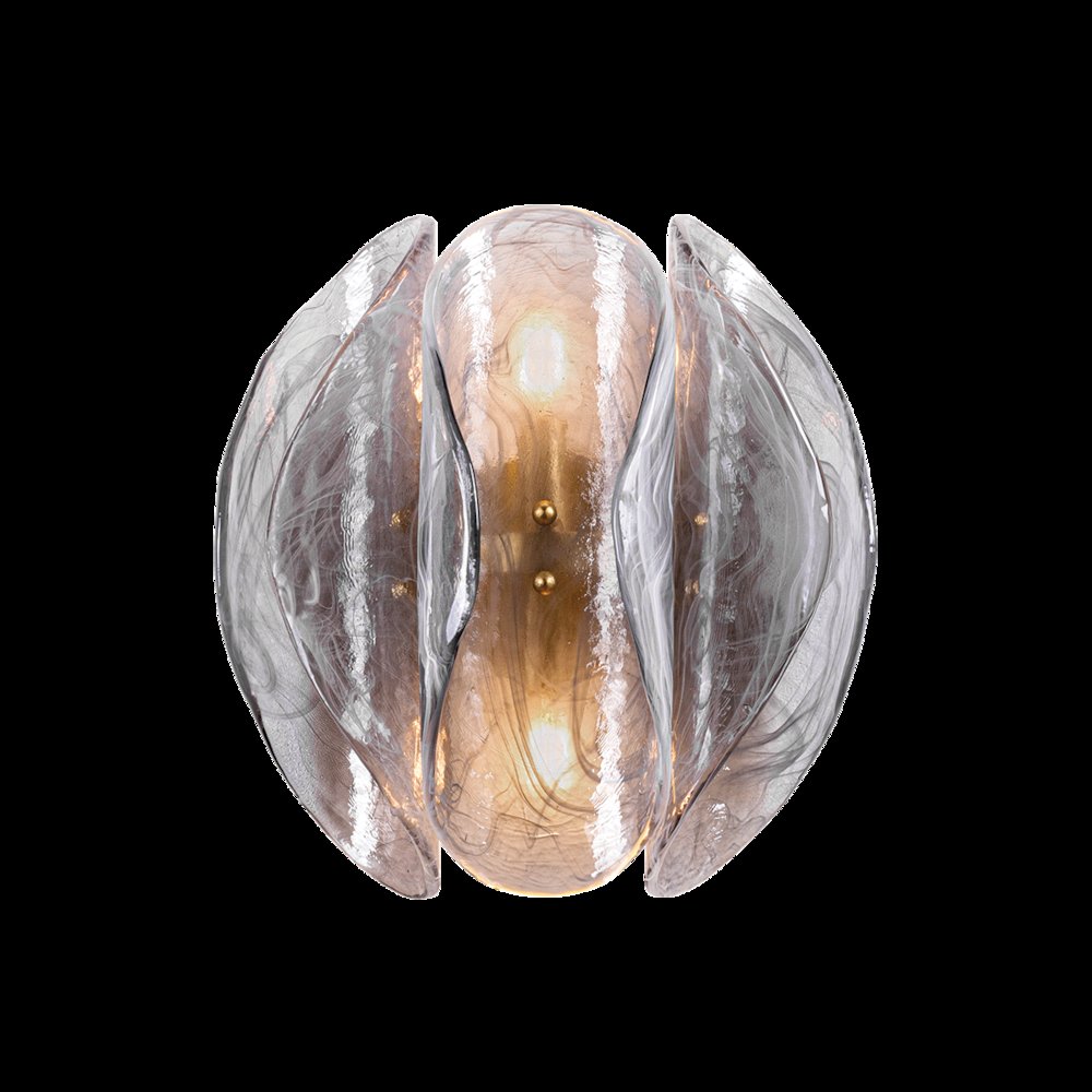 Anatase Wall Sconce, Vintage Gold Leaf. Picture 1