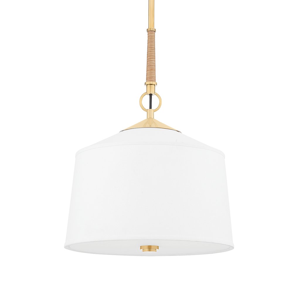 White Plains Pendant, Aged Brass. Picture 1