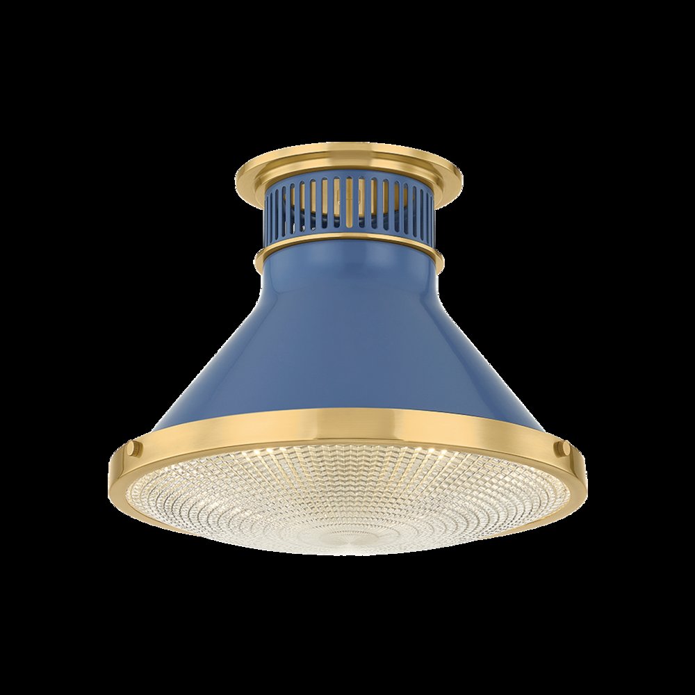 Highclere Flush Mount, Aged Brass. Picture 1