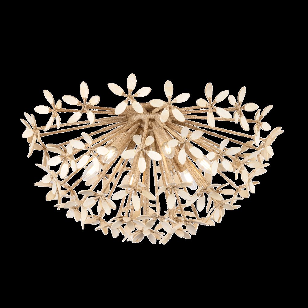 Corfu Semi Flush, Ivory Coco. Picture 1