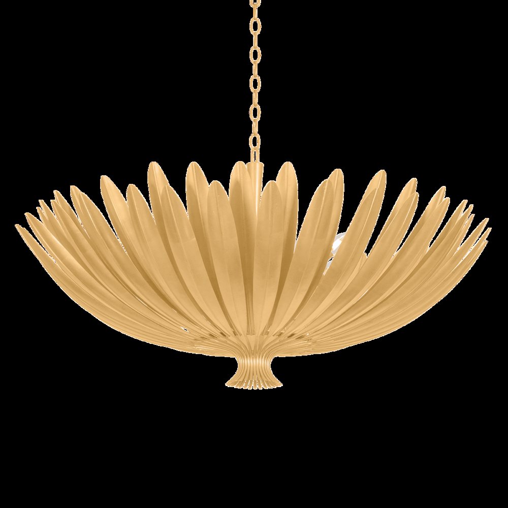 Whitfield Chandelier, Vintage Gold Leaf. Picture 1