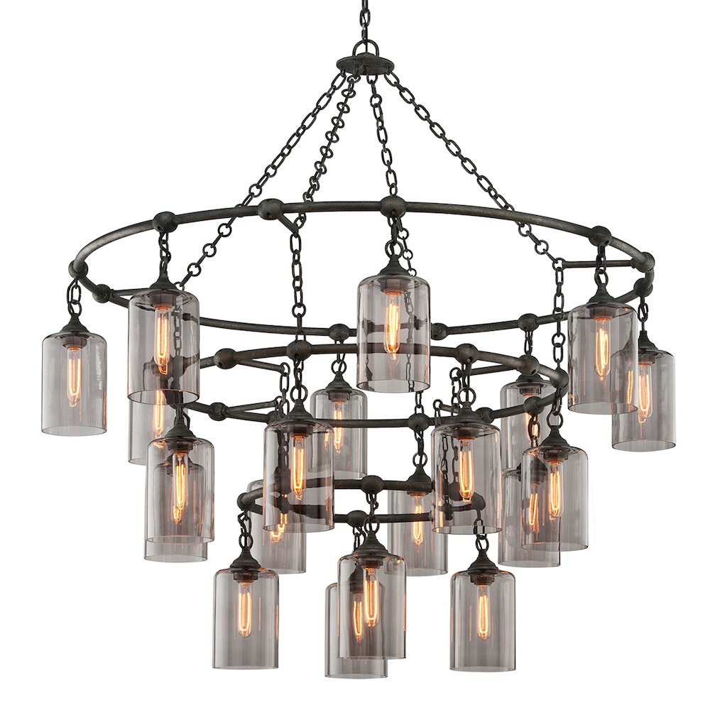 Gotham Chandelier, Aged Pewter. Picture 1