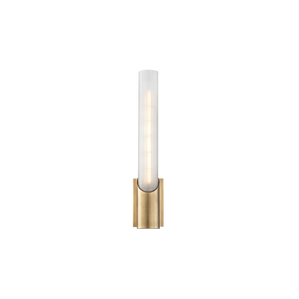 Pylon Wall Sconce, Aged Brass. Picture 1