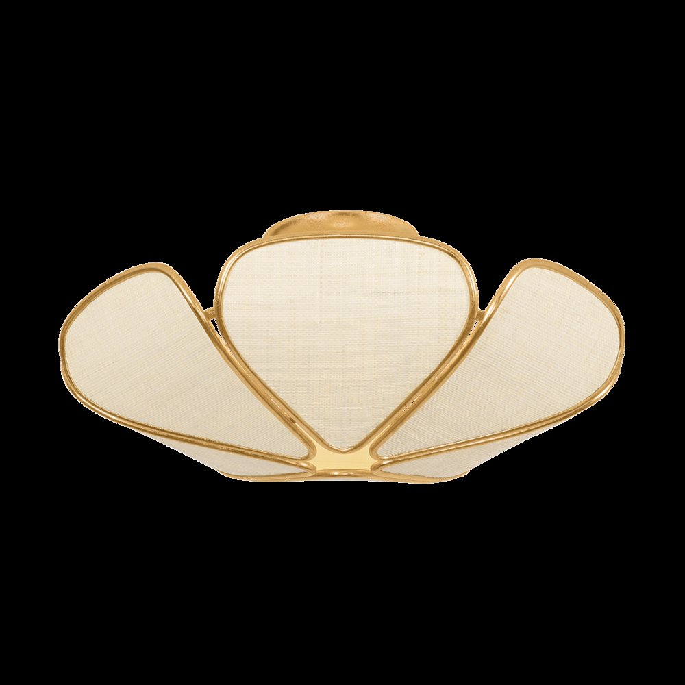 Bayville Semi Flush, Vintage Gold Leaf. Picture 1