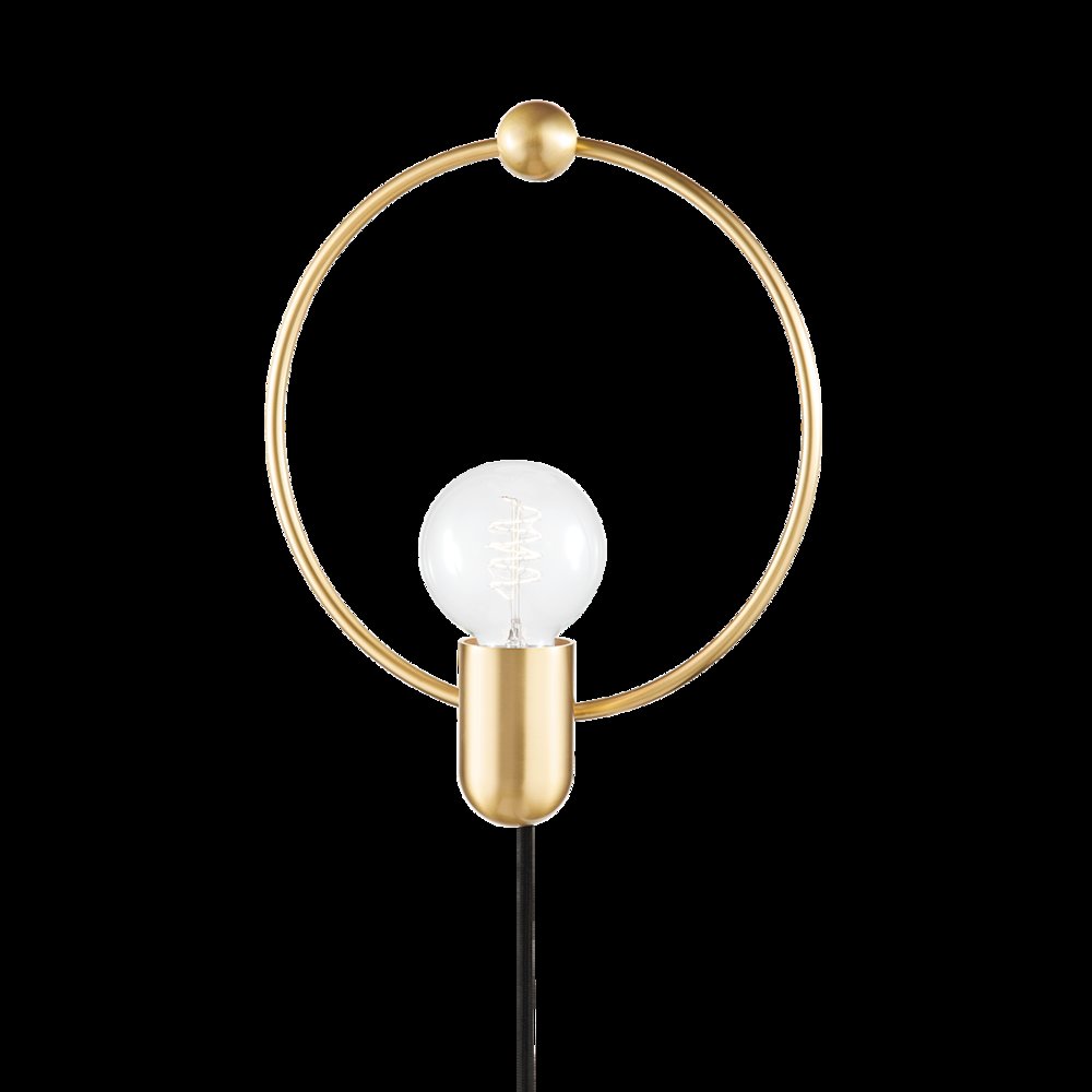 Darcy Plug-In Sconce, Aged Brass. Picture 1