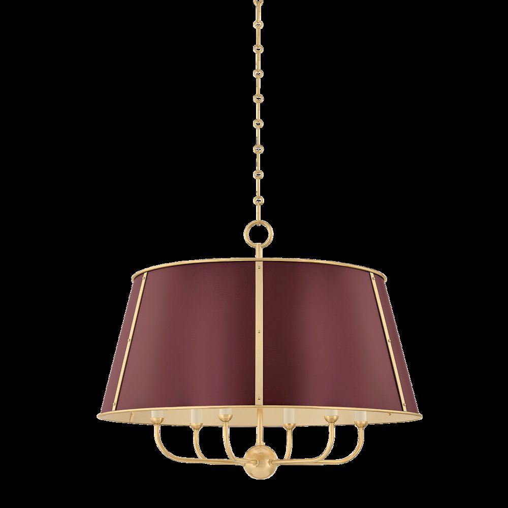 Cambridge Chandelier, Aged Brass. Picture 1