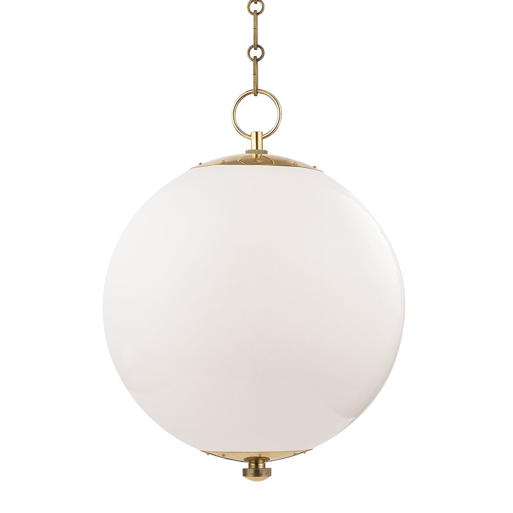 Sphere No.1 Pendant, Aged Brass. Picture 1