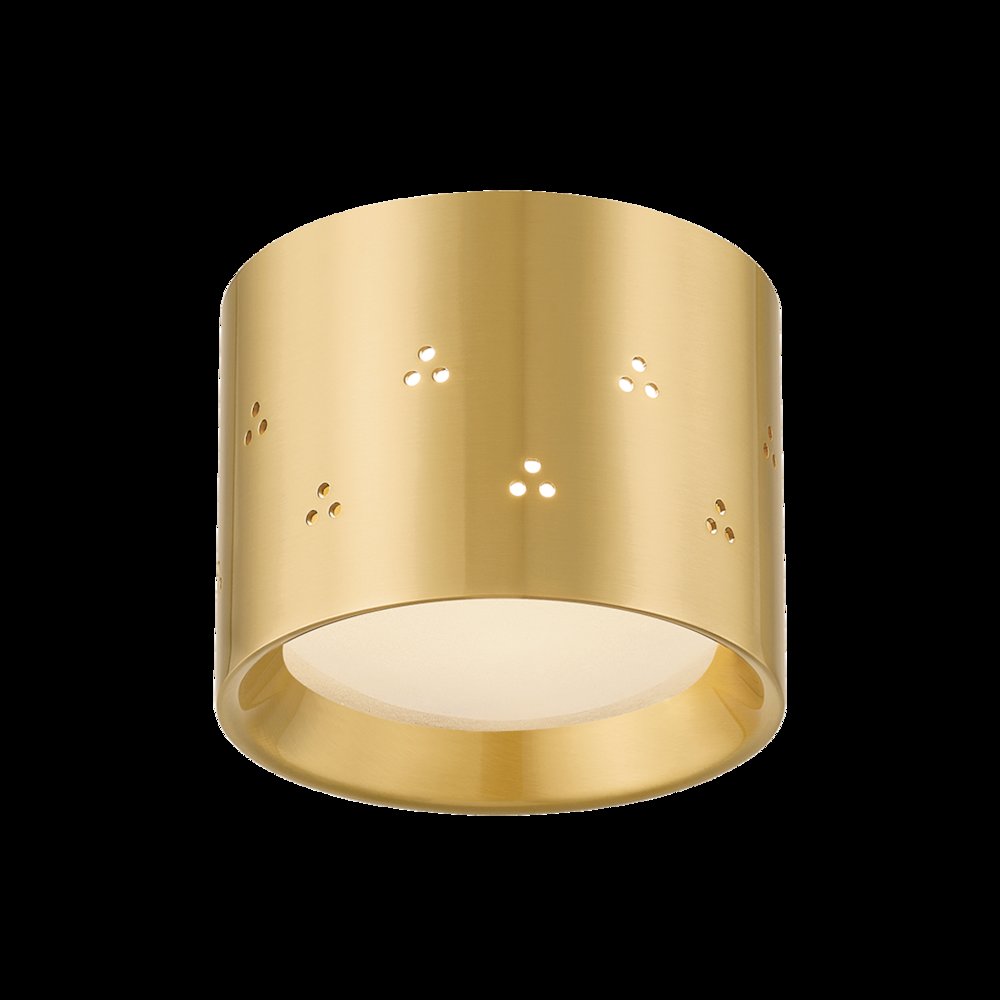 Edisto Flush Mount, Aged Brass. Picture 1