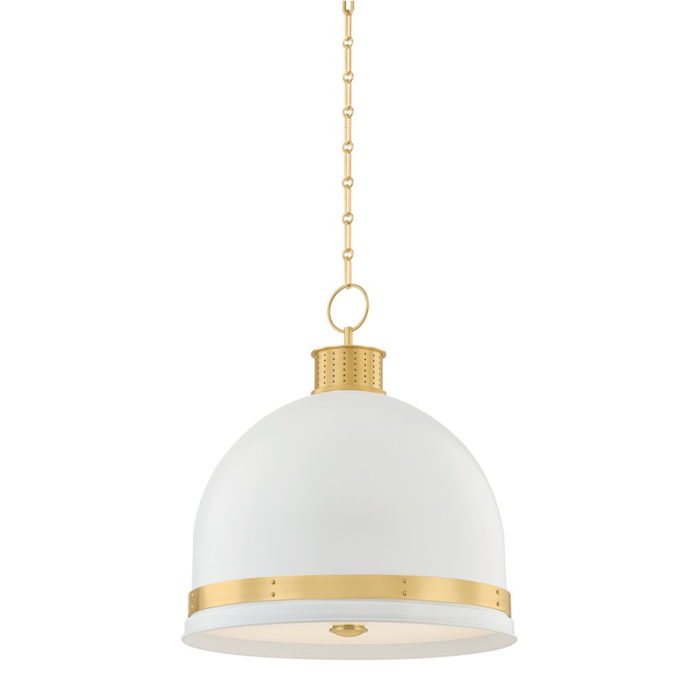 Briscoe Pendant, Aged Brass. Picture 1