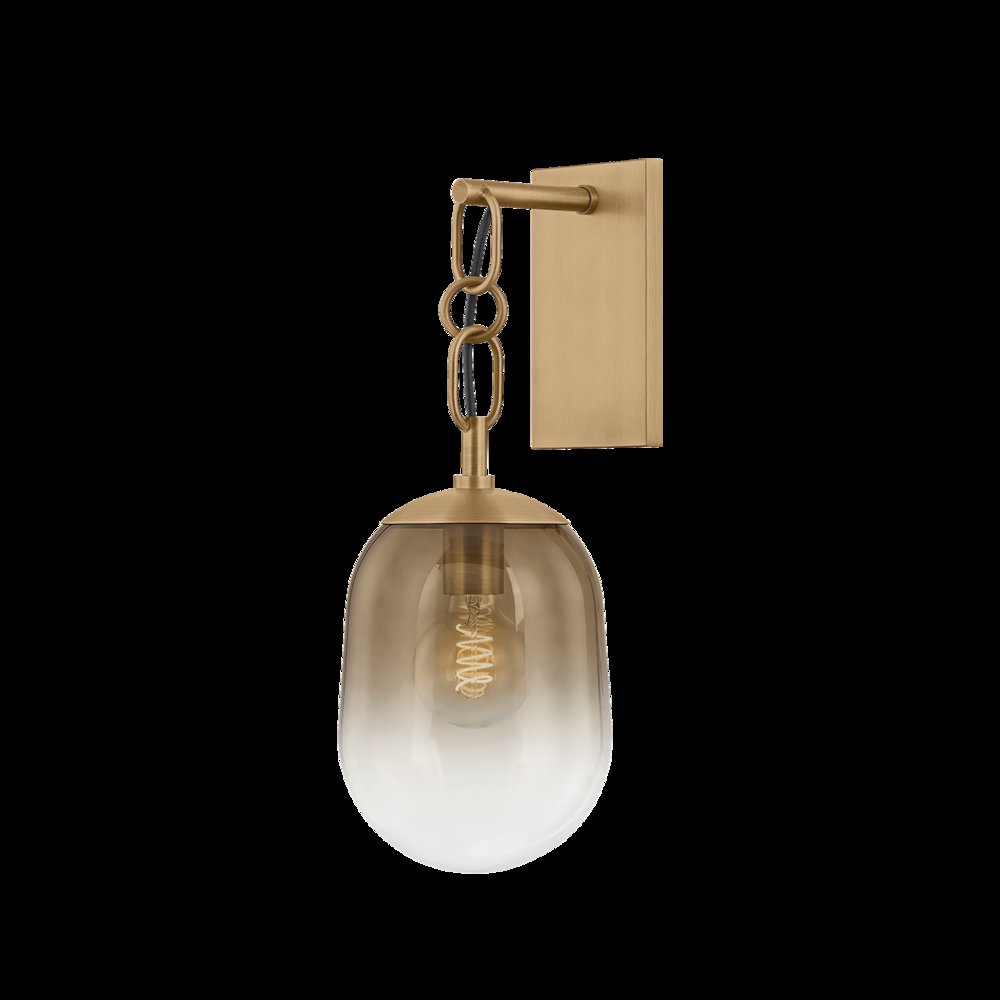 Harvey Wall Sconce, Patina Brass. Picture 1