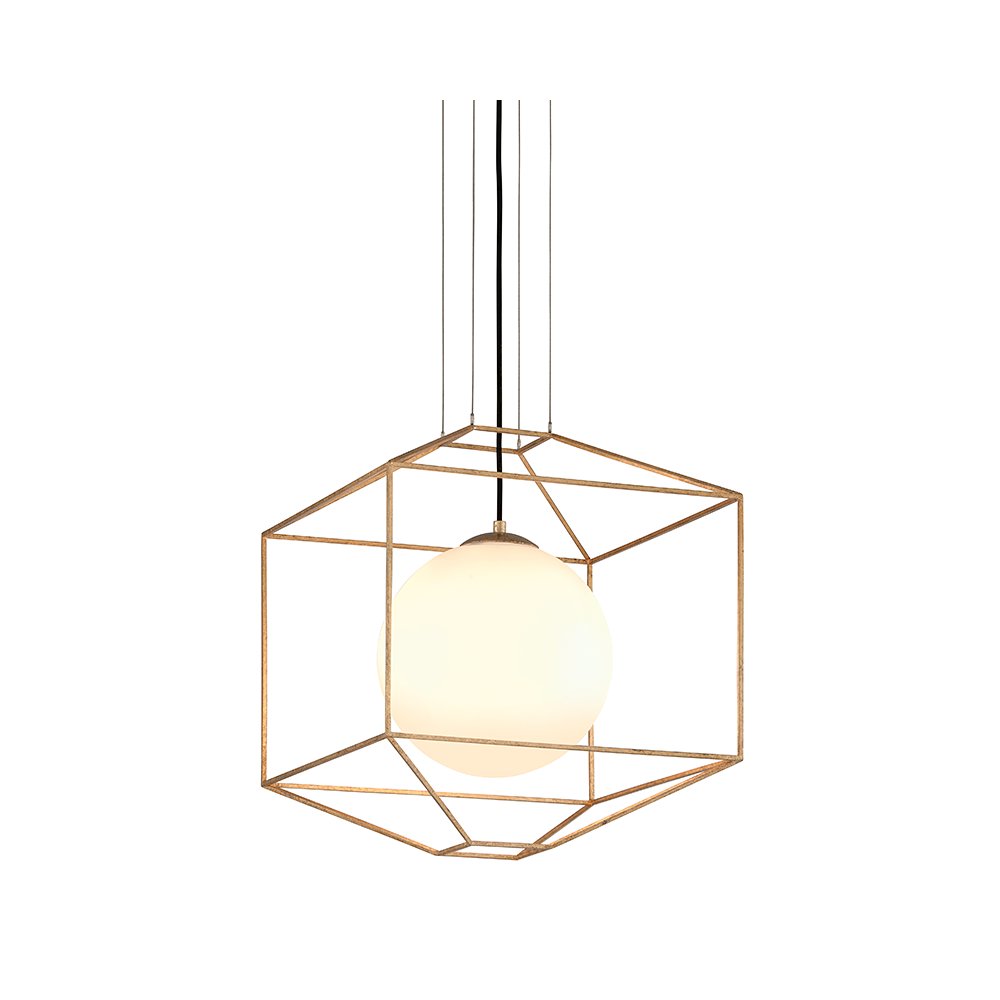 Silhouette Chandelier, Gold Leaf. Picture 1