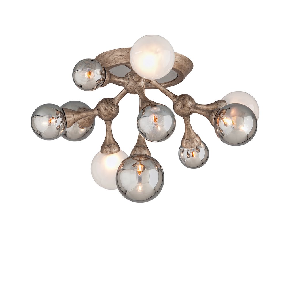 Element Semi Flush, Stria Gold Leaf. Picture 1