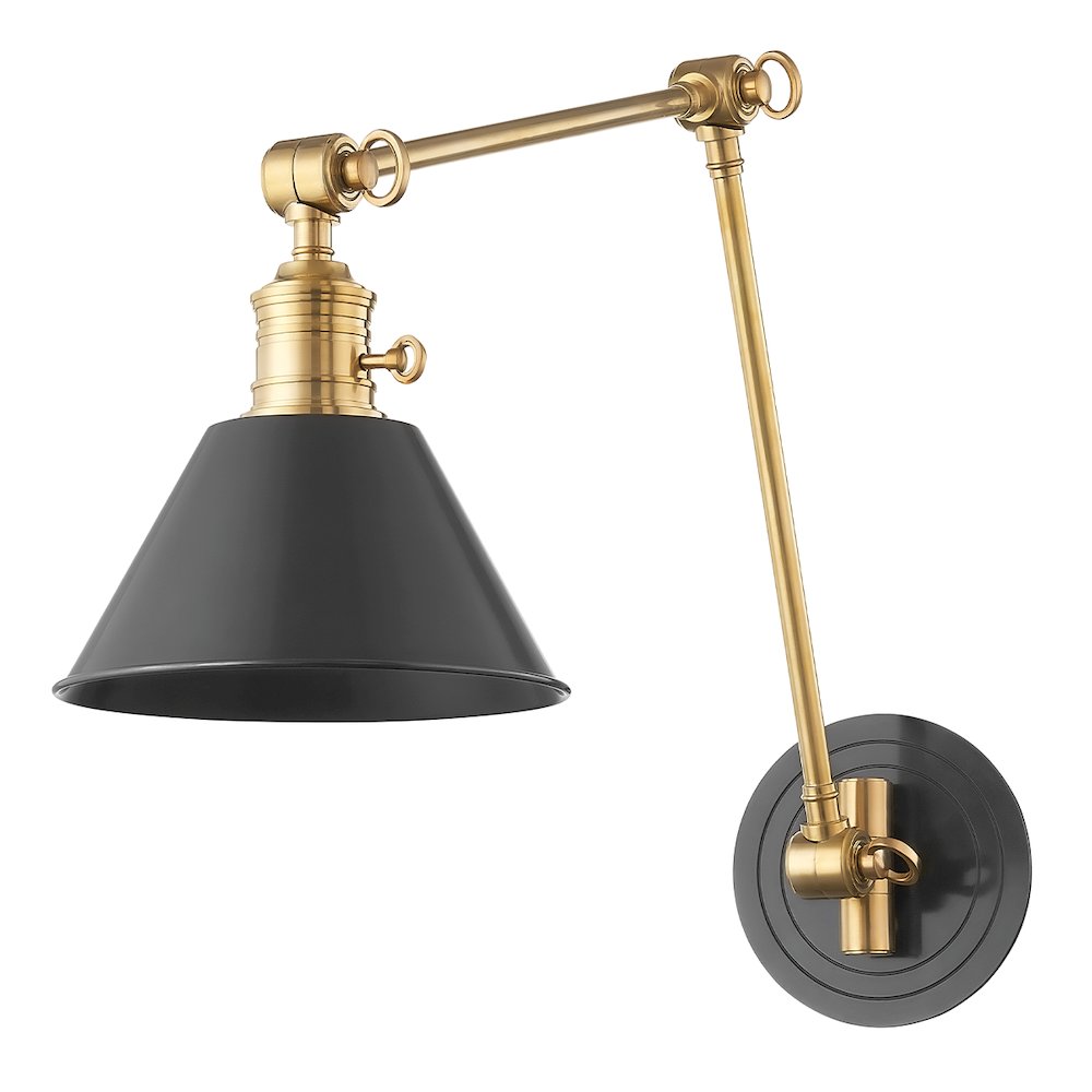 Garden City Wall Sconce, Aged Brass, Old Bronze. Picture 1