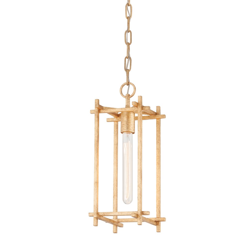Huck Lantern, Vintage Gold Leaf. Picture 1
