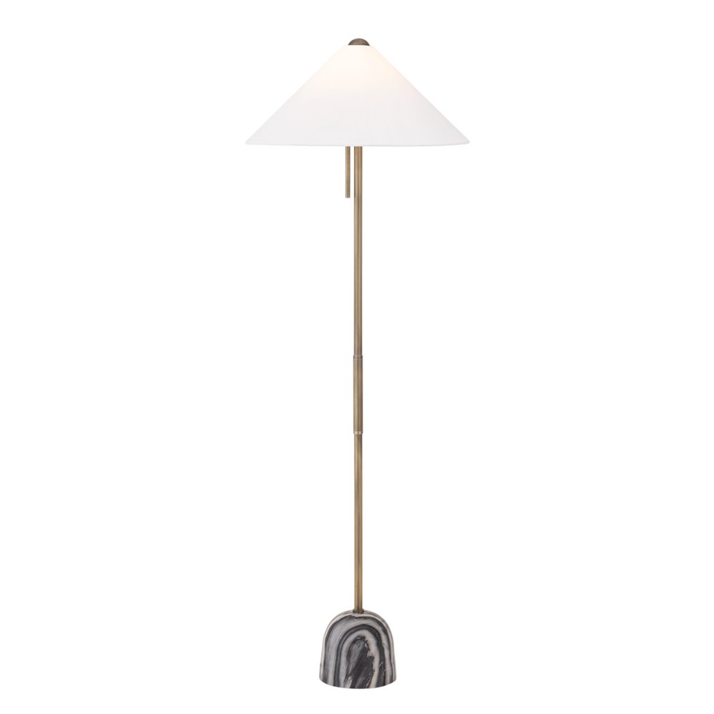 Millbrae Floor Lamp, Patina Brass. Picture 1