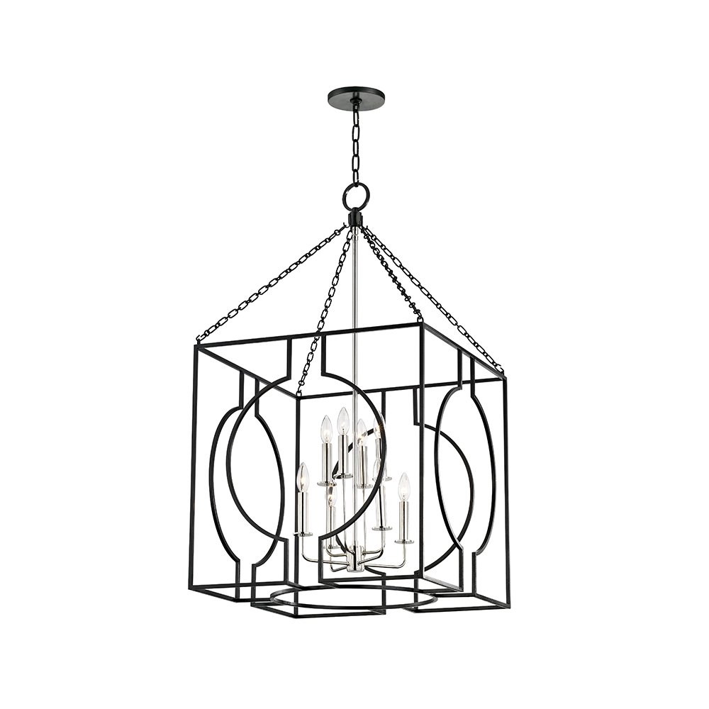 Octavio Lantern, Aged Iron, Polished Nickel Combo. Picture 1