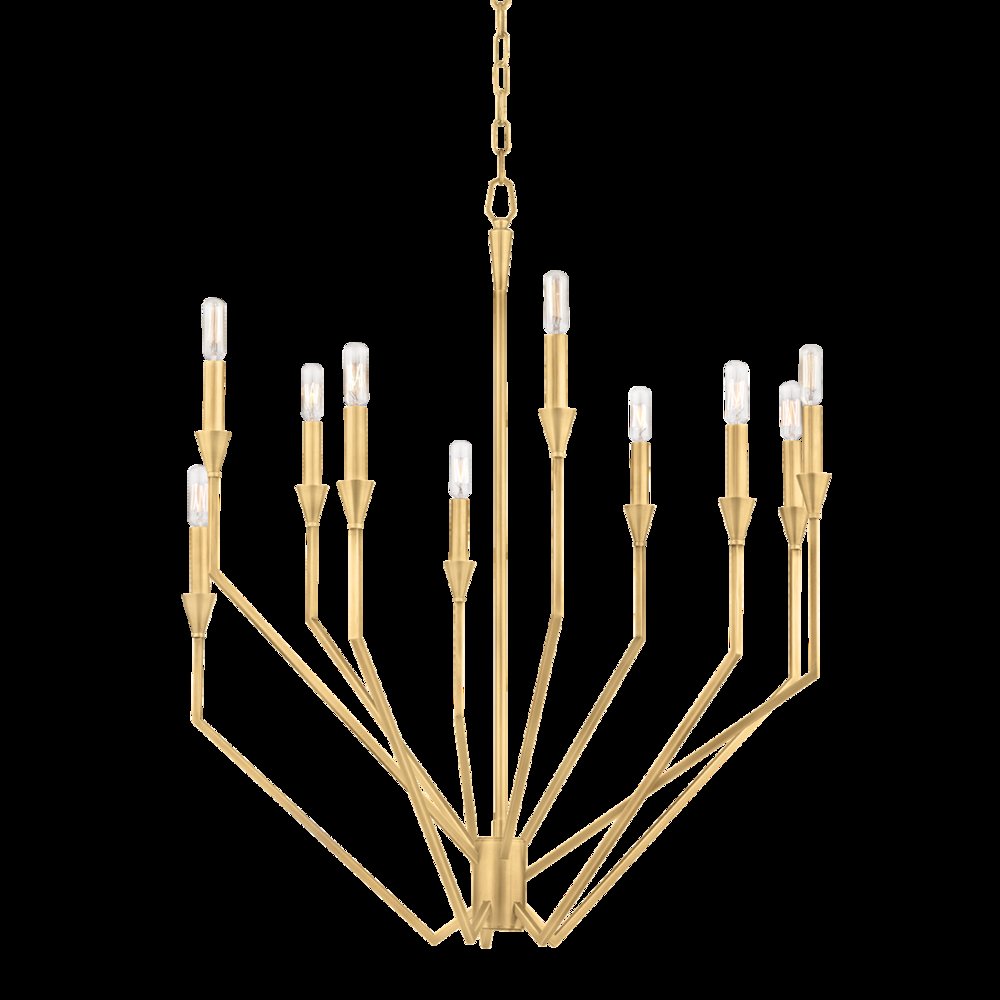 Archie Chandelier, Aged Brass. Picture 1