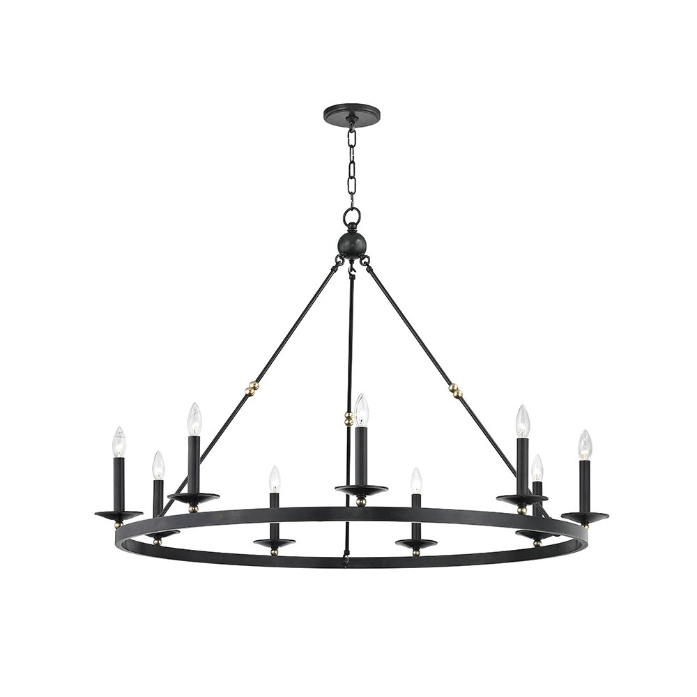 Allendale Chandelier, Aged Brass, Old Bronze. Picture 1