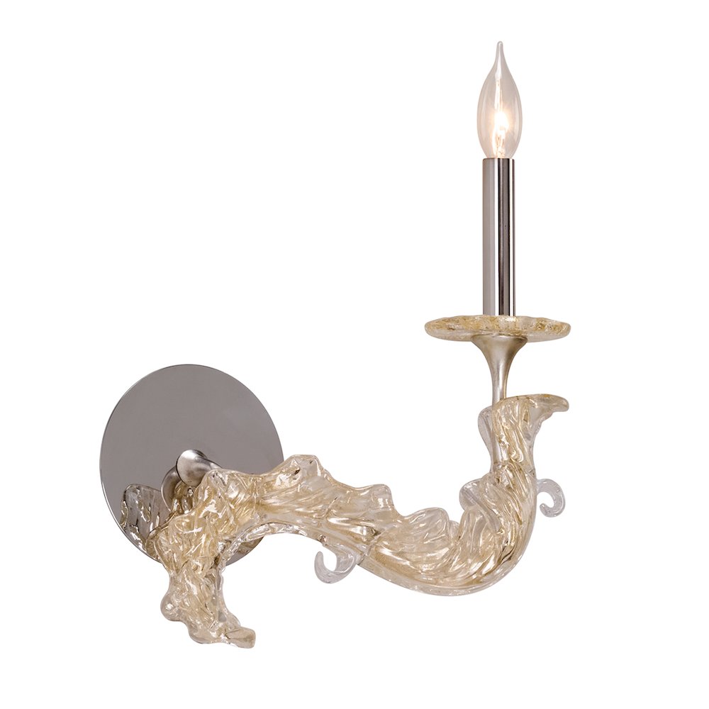 Cielo Wall Sconce, Silver Leaf. Picture 1