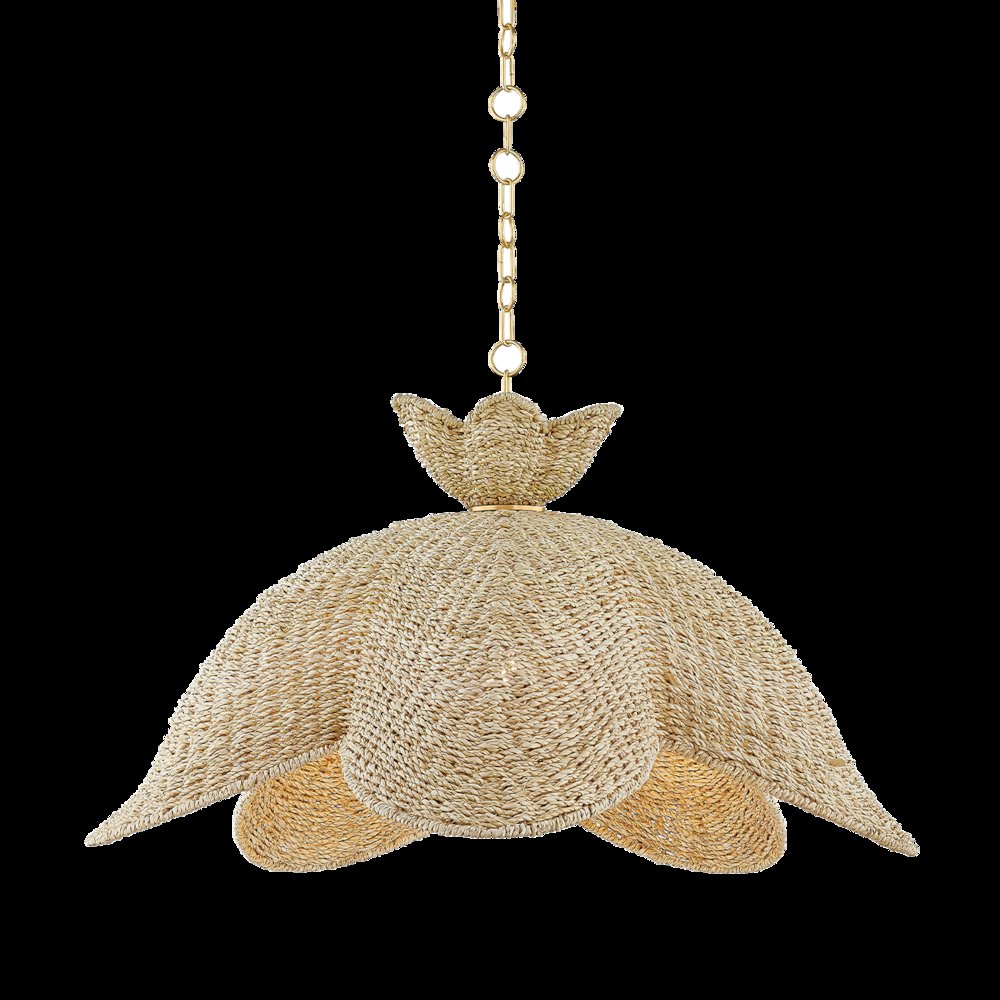 Solie Pendant, Aged Brass. Picture 1