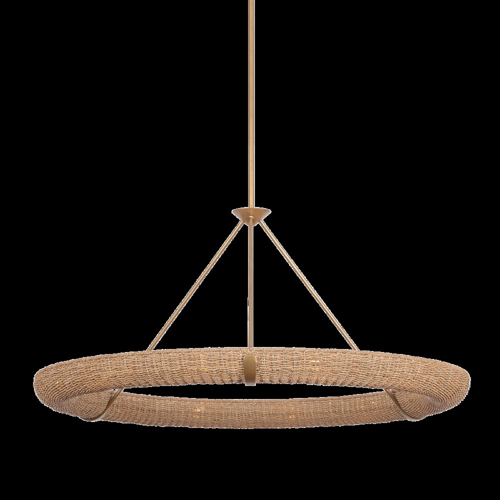 Ezra Chandelier, Patina Gold Leaf. Picture 1