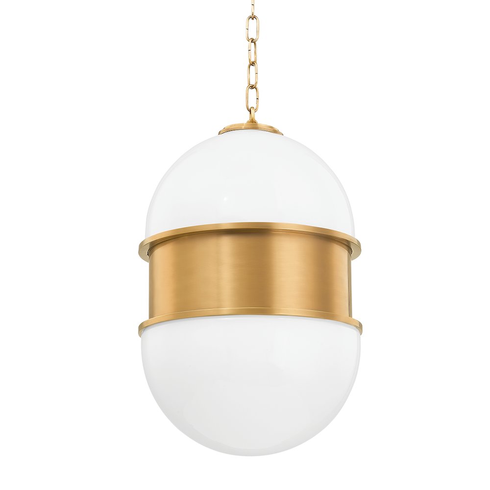 Broomley Pendant, Vintage Brass. Picture 1