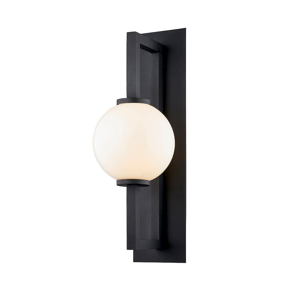Darwin Exterior Wall Sconce, Texture Black. Picture 1