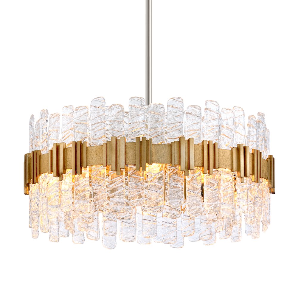 Ciro Chandelier, Warm Silver Leaf. Picture 1