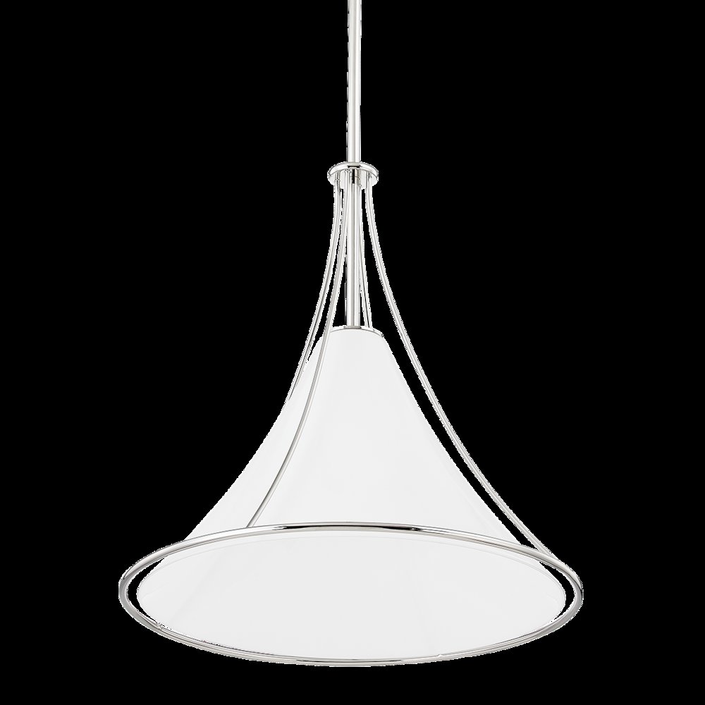 Madelyn Pendant, Polished Nickel. Picture 1