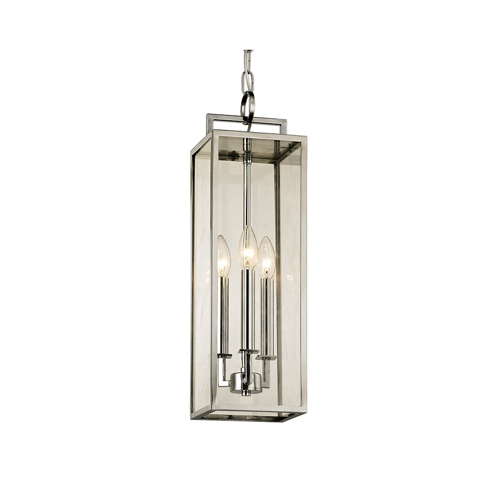 Beckham Exterior Lantern, Polished Stainless. Picture 1