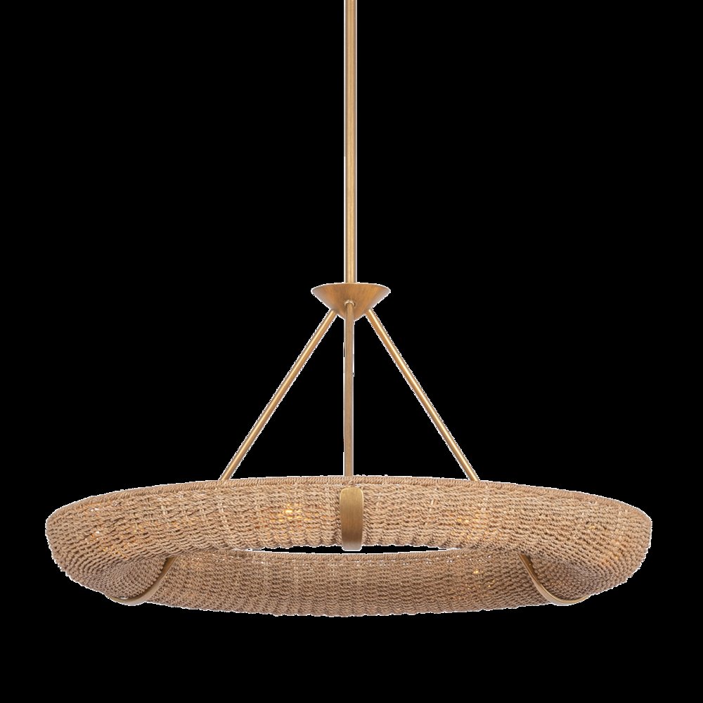 Ezra Chandelier, Patina Gold Leaf. Picture 1