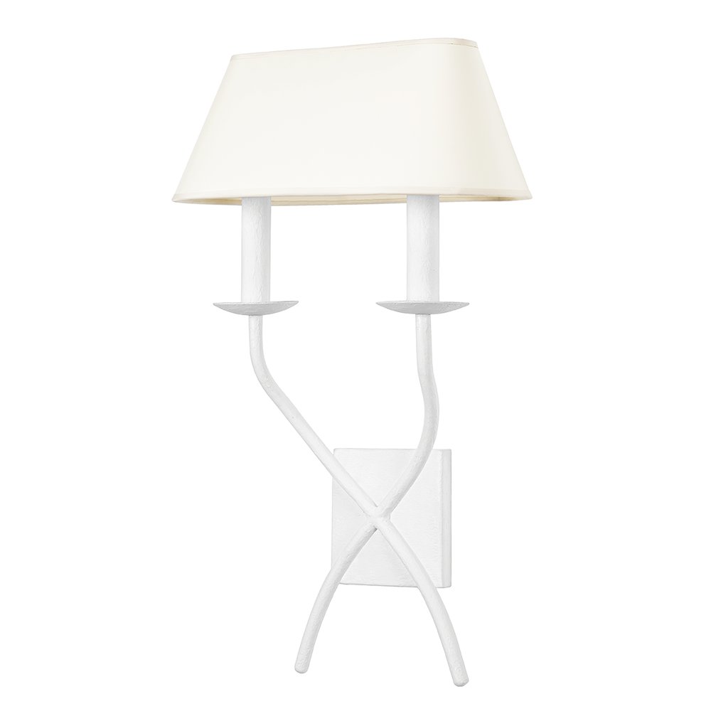 Lomita Wall Sconce, Gesso White. Picture 1