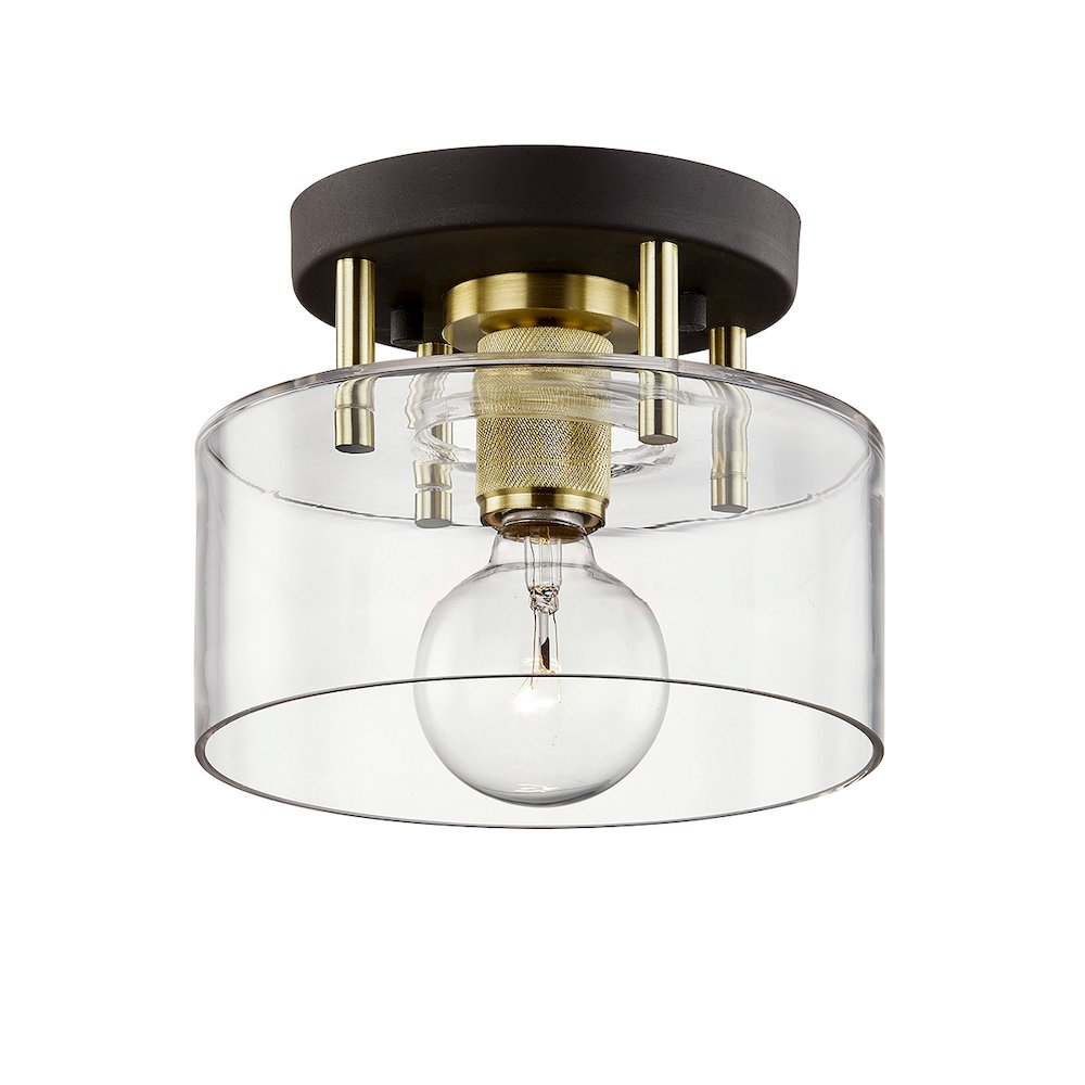 Bergamot Station Semi Flush, Bronze. Picture 1