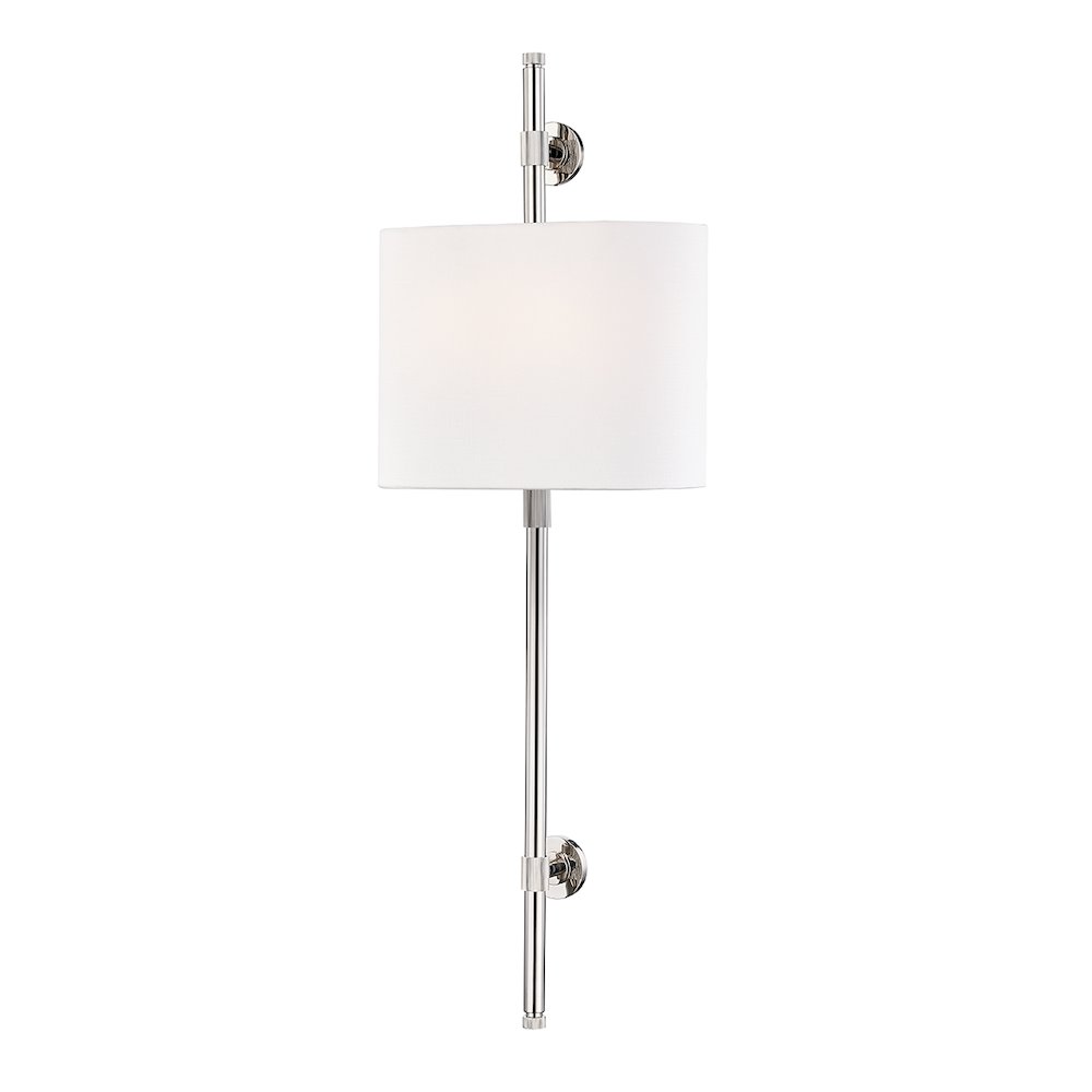 Bowery Wall Sconce, Polished Nickel. Picture 1