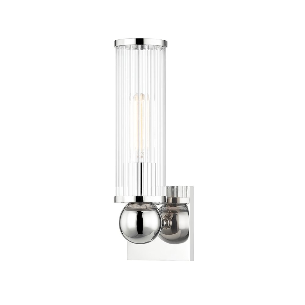 Malone Wall Sconce, Polished Nickel. Picture 1